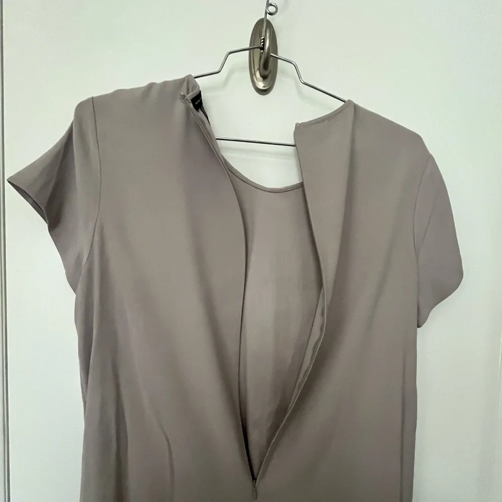 Universal Standards Vesper Polina Dove Gray Drape Dress Workdress NO BELT - Picture 15 of 16